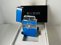 Balmain paris aansteker - limited edition blue & silver - afbeelding 1 van  6