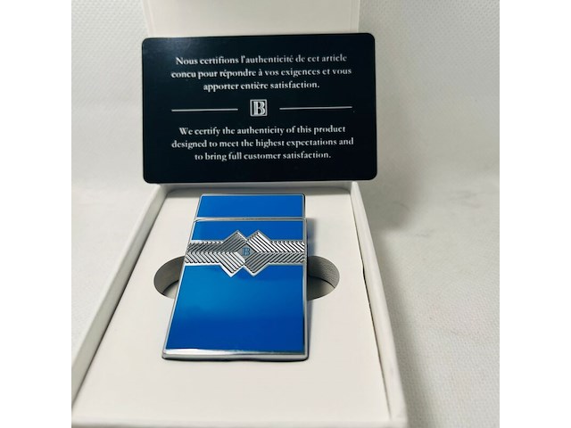 Balmain paris aansteker - limited edition blue & silver - afbeelding 3 van  6