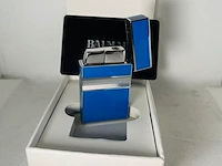 Balmain paris aansteker - limited edition blue & silver - afbeelding 3 van  6
