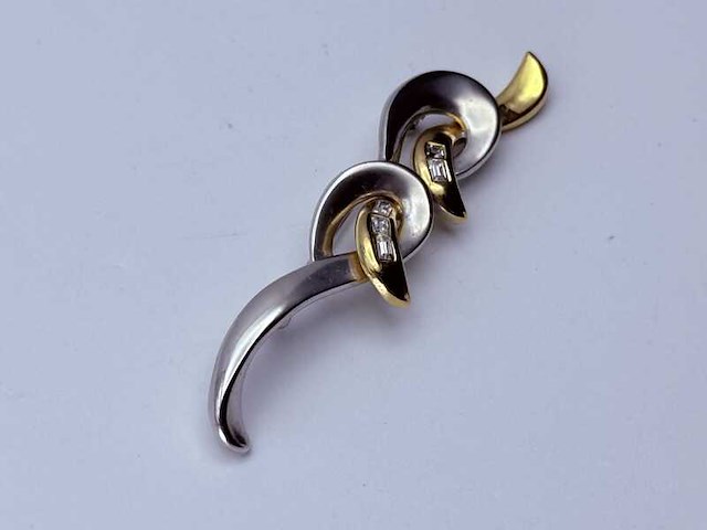 Balmain paris two-tone broche - afbeelding 3 van  6
