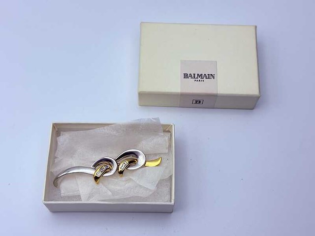 Balmain paris two-tone broche - afbeelding 4 van  6