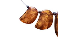Baltisch amber statement collier met 'sun spangles' - afbeelding 4 van  4