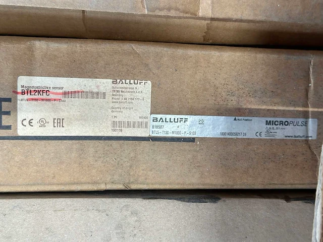 Baluff - partij magnetostrictieve sensoren / wegopnemers, diverse lengtes - afbeelding 8 van  10