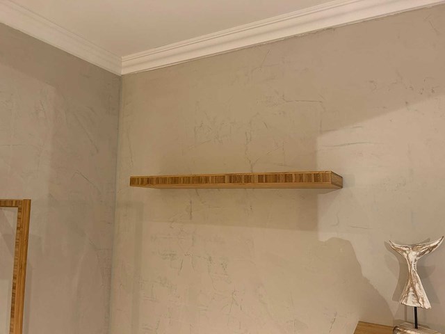 Bamboe handdoekrek en wandplanken - afbeelding 3 van  4