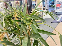 Bamboe kunstplant in stenen pot (3x) - afbeelding 2 van  3