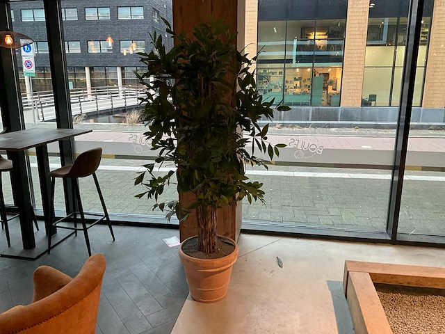 Bamboe kunstplant met pot - afbeelding 2 van  3