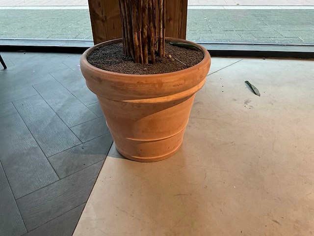 Bamboe kunstplant met pot - afbeelding 3 van  3