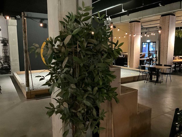 Bamboe kunstplant met pot - afbeelding 2 van  4