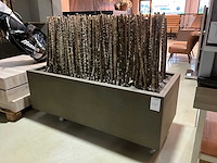 Bamboe stokken in verrijdbare presentatie bak - afbeelding 1 van  5