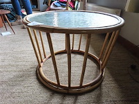 Bamboe tafel glazen blad - afbeelding 3 van  3