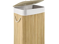 Bamboe wasmand curly 72l incl. deksel & waszak - afbeelding 4 van  6
