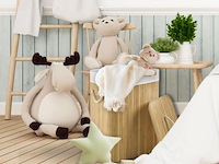 Bamboe wasmand curly 72l incl. deksel & waszak - afbeelding 2 van  6