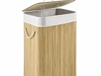 Bamboe wasmand curly 72l incl. deksel & waszak - afbeelding 4 van  6