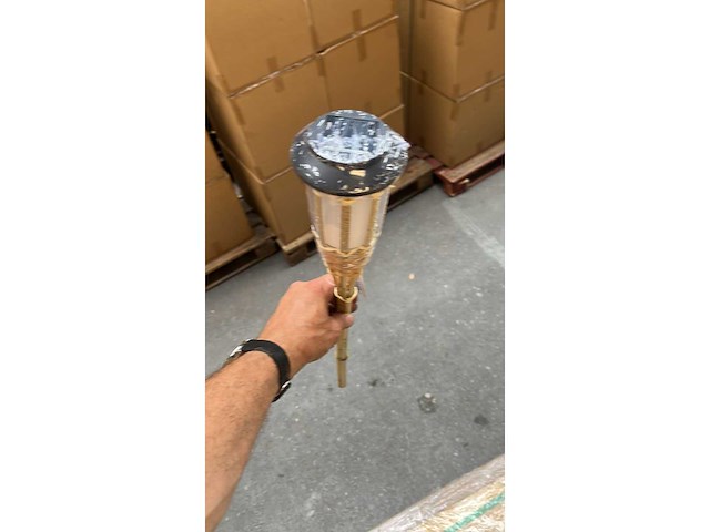 Bamboo - fakkels - naturel - moso - led zonne-energie - tuin bewatering (2x) - afbeelding 6 van  8