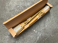 Bamboo - fakkels - naturel - moso - led zonne-energie - tuin verlichting (50x) - afbeelding 10 van  10