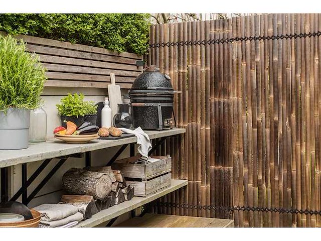 Bamboo - schutting latten donker - java - 900x1000 mm (45 m2) = 1 pallet - lattenscherm (50x) - afbeelding 6 van  13