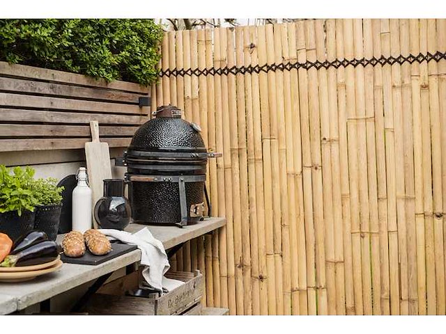 Bamboo - schutting latten naturel - tali - 900x1000 mm (0,9 m2) - lattenscherm - afbeelding 1 van  6
