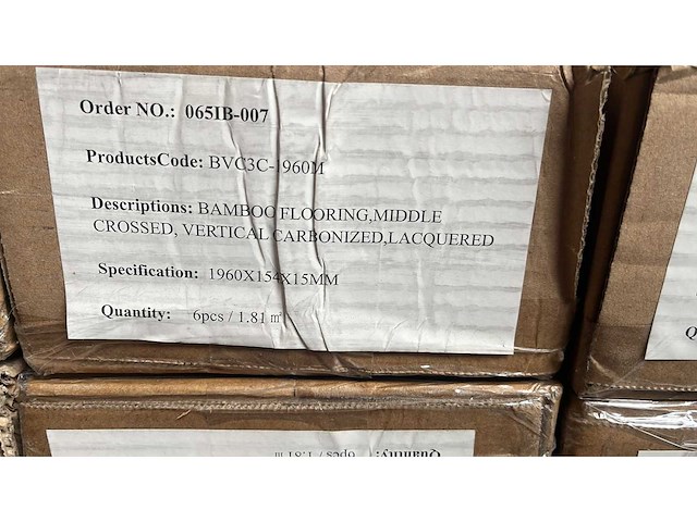 Bamboo - vloer middelste gekruiste verticale gecaronniseerde gelakt - 1960x154x15 mm (ca. 20 m2 in totaal) - afbeelding 3 van  7