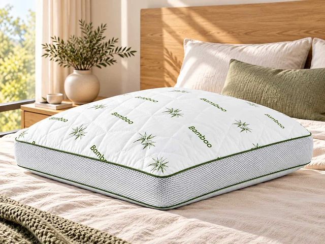 Bamboo hoofdkussen 60x70x3 cm (536x) - afbeelding 2 van  4