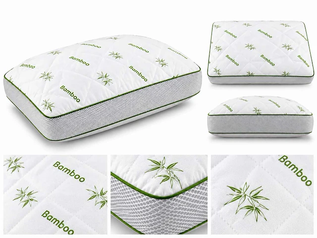 Bamboo hoofdkussen 60x70x3 cm (536x) - afbeelding 3 van  4