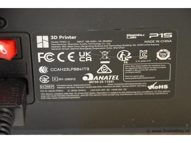 Bambu lab 3d-printer | model pf001-u - afbeelding 9 van  11