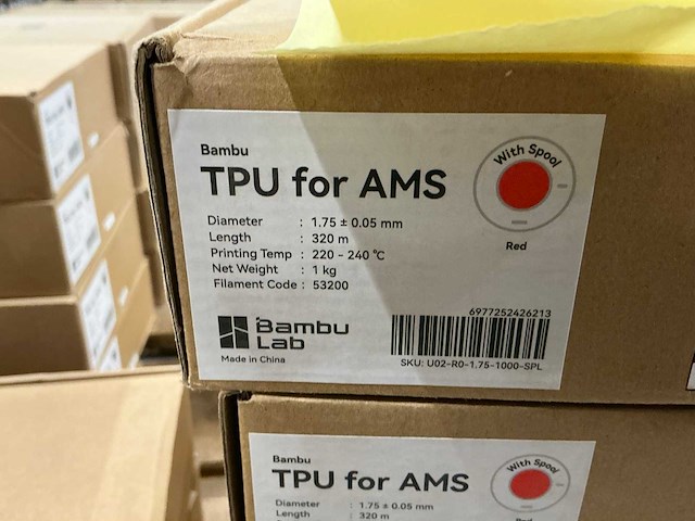 Bambu lab tpu for ams 3d printer filament (42x) - afbeelding 3 van  13