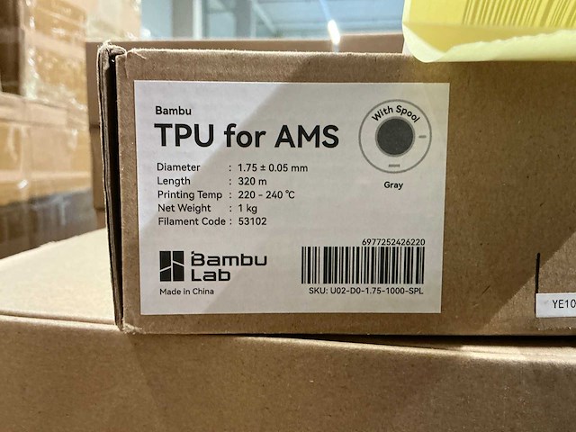 Bambu lab tpu for ams 3d printer filament (42x) - afbeelding 5 van  13