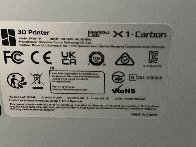 Bambu lab x1c 3d printer - afbeelding 4 van  22