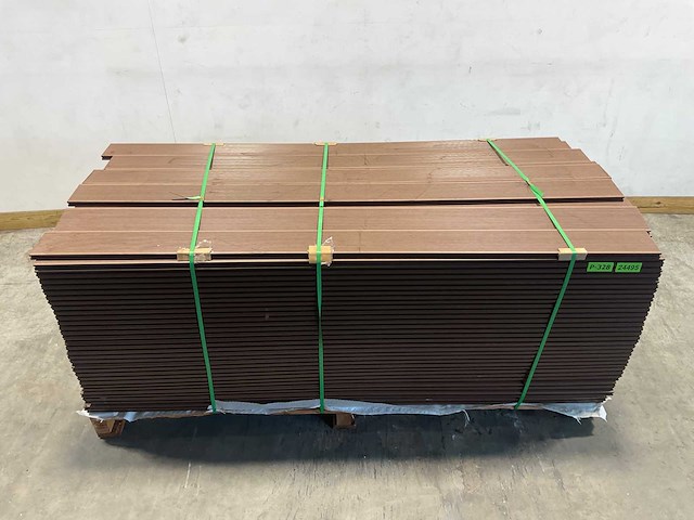 Bamdura composiet vlonderplank - bruin - 220x14,3x2,2 cm (216x) - afbeelding 2 van  7