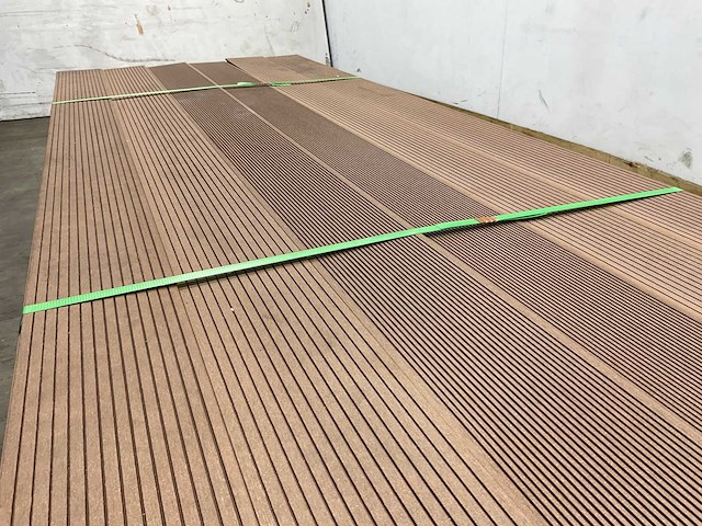 Bamdura composiet vlonderplank - bruin - 220x14,3x2,2 cm (40x) - afbeelding 3 van  7