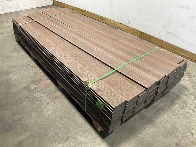 Bamdura composiet vlonderplank - donkerbruin - 280x14,3x2,2 cm (113x) - afbeelding 1 van  8
