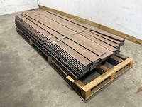 Bamdura composiet vlonderplank - donkerbruin - 280x14,3x2,2 cm (113x) - afbeelding 1 van  7