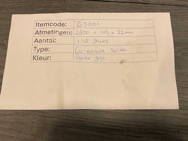 Bamdura composiet vlonderplank - donkergrijs - 280x14,3x2,2 cm (106x) - afbeelding 3 van  4