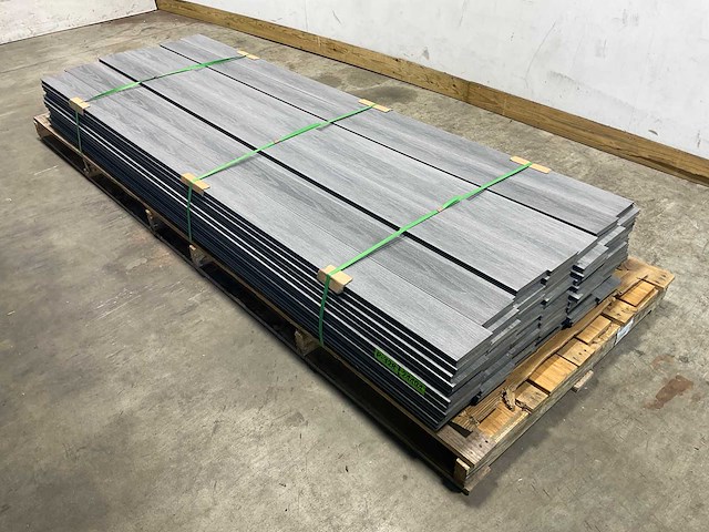 Bamdura composiet vlonderplank - donkergrijs - 280x14,3x2,2 cm (74x) - afbeelding 1 van  8
