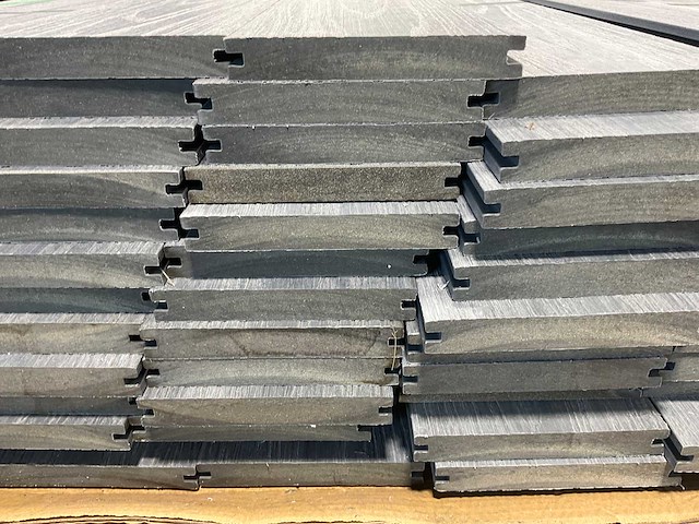 Bamdura composiet vlonderplank - donkergrijs - 280x14,3x2,2 cm (74x) - afbeelding 6 van  8