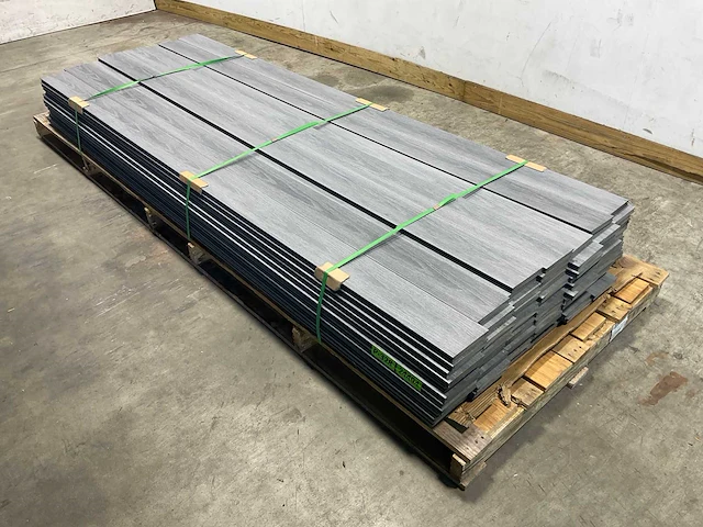 Bamdura composiet vlonderplank - donkergrijs - 280x14,3x2,2 cm (74x) - afbeelding 1 van  8