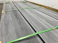 Bamdura composiet vlonderplank - donkergrijs - 280x14,3x2,2 cm (74x) - afbeelding 3 van  8