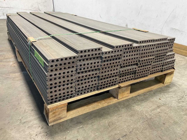 Bamdura composiet vlonderplank - grijs - 220x14,3x2,2 cm (74x) - afbeelding 2 van  2