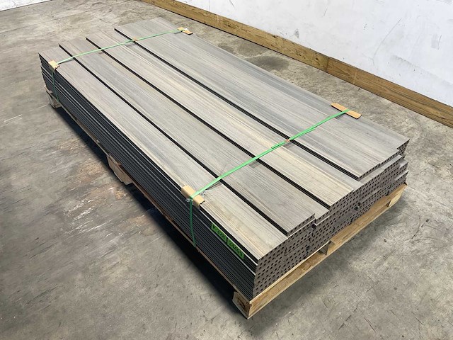 Bamdura composiet vlonderplank - grijs - 220x14,3x2,2 cm (74x) - afbeelding 1 van  8
