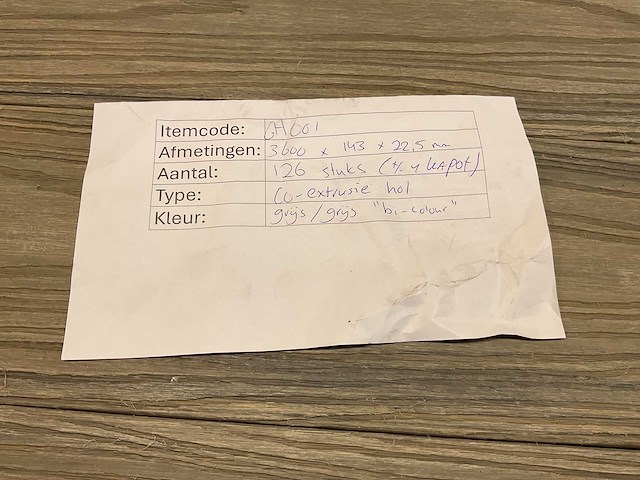 Bamdura composiet vlonderplank - grijs - 360x14,3x2,2 cm (113x) - afbeelding 4 van  4