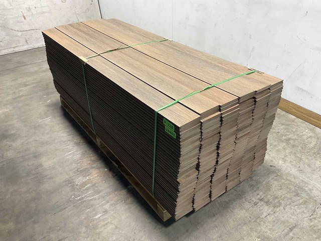 Bamdura composiet vlonderplank - lichtbruin - 220x14,3x2,2 cm (198x) - afbeelding 1 van  5