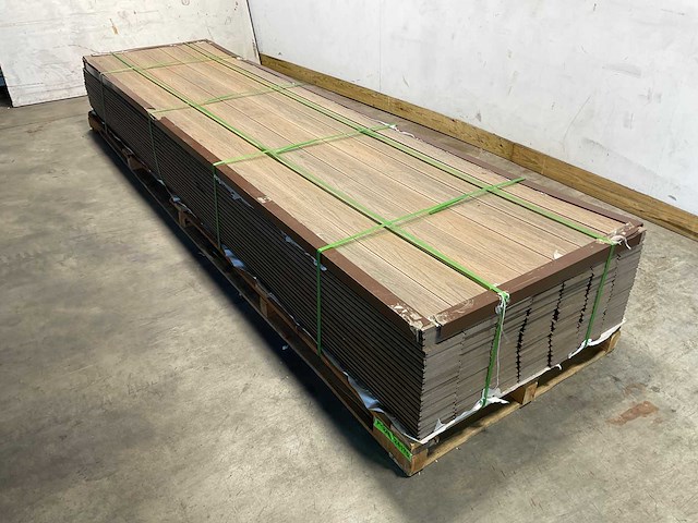 Bamdura composiet vlonderplank - lichtbruin - 400x14,3x2,2 cm (120x) - afbeelding 1 van  8
