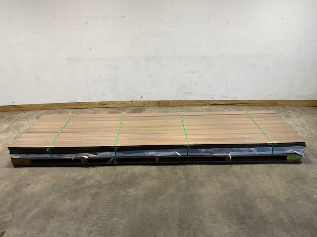 Bamdura composiet vlonderplank - lichtbruin - 400x14,3x2,2 cm (50x) - afbeelding 2 van  8