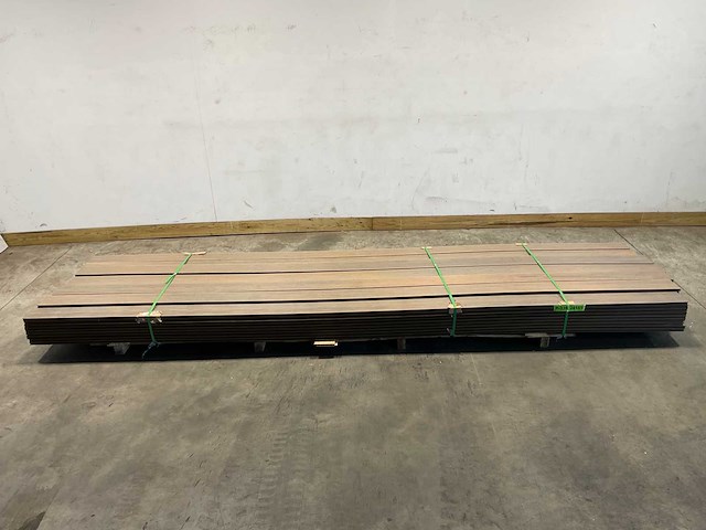 Bamdura composiet vlonderplank - lichtbruin - 400x14,3x2,2 cm (59x) - afbeelding 2 van  8