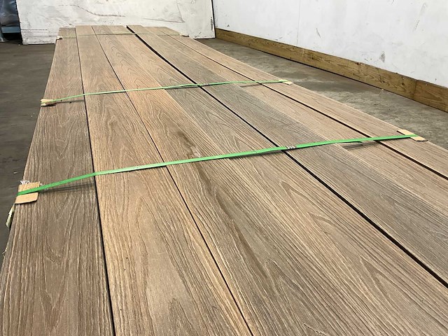 Bamdura composiet vlonderplank - lichtbruin - 400x14,3x2,2 cm (59x) - afbeelding 3 van  8
