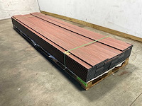 Bamdura composiet vlonderplank - zwart / rood - 360x14,3x2,2 cm (66x) - afbeelding 1 van  8