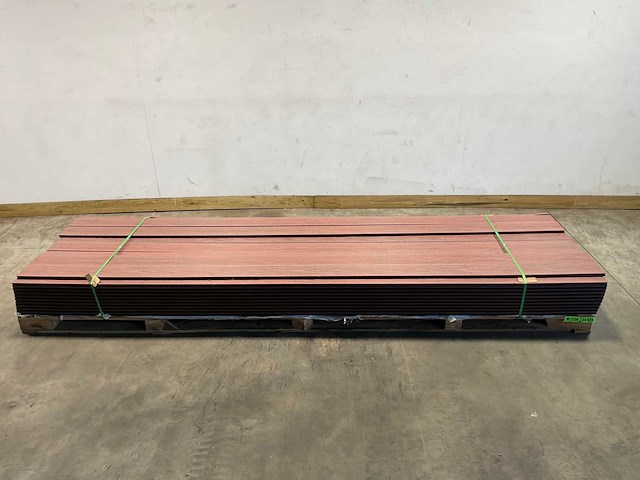 Bamdura composiet vlonderplank - zwart / rood - 360x14,3x2,2 cm (66x) - afbeelding 2 van  8