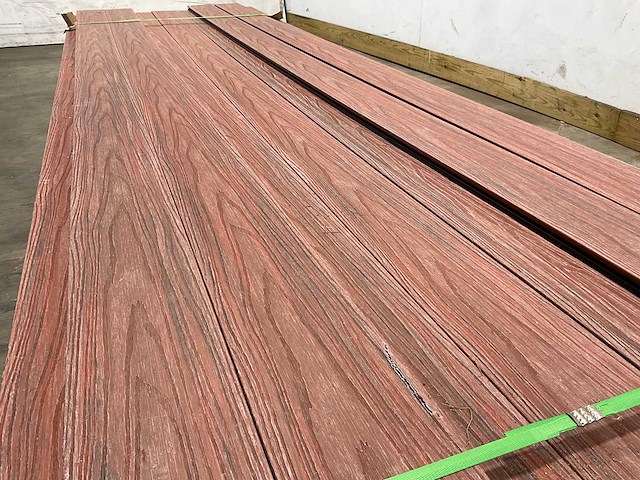 Bamdura composiet vlonderplank - zwart / rood - 360x14,3x2,2 cm (66x) - afbeelding 3 van  8