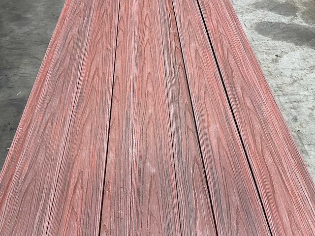 Bamdura composiet vlonderplank - zwart / rood - 360x14,3x2,2 cm (66x) - afbeelding 4 van  8