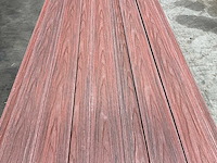 Bamdura composiet vlonderplank - zwart / rood - 360x14,3x2,2 cm (66x) - afbeelding 4 van  8